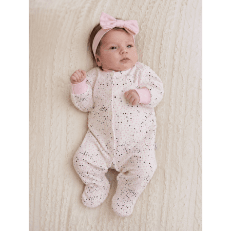 Grenouillère bébé fille rose à motifs 0 3 mois douce et confortable