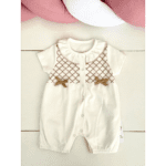 Barboteuse bébé fille blanche élégante 0 3 mois avec fleurs