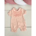 Barboteuse bébé fille rose avec dentelle élégante 0 3 mois