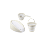 Kit Bain Bébé Pliable 3 Pièces – Support de Bain, Seau et Casserole d’Eau