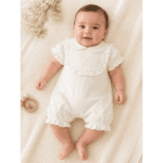 Combinaison Bébé Blanche Chic à Volants