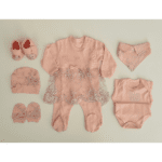 Sortie Clinique Bébé Fille 7 Pièces Dentelle & Papillons