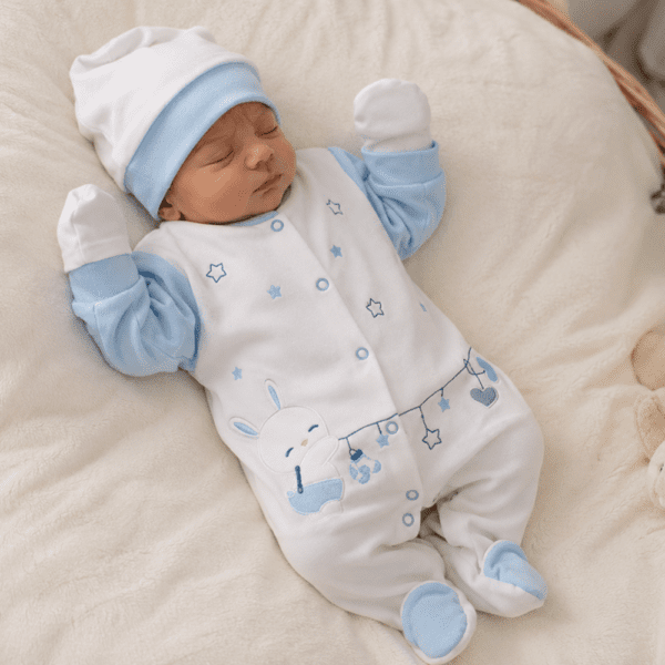 Sortie Clinique Bébé Garçon 7 Pièces motif lapin