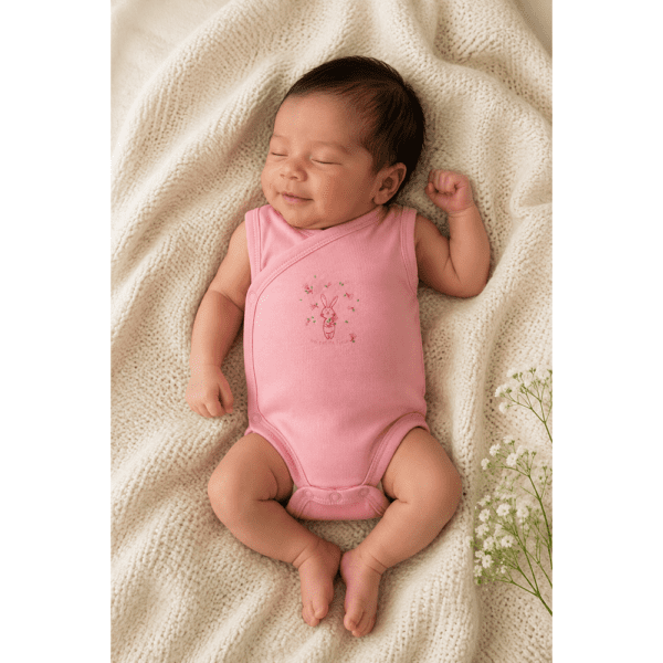 Body Sans Manches Croisé Rose