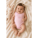 Body Sans Manches Croisé Rayé Rose