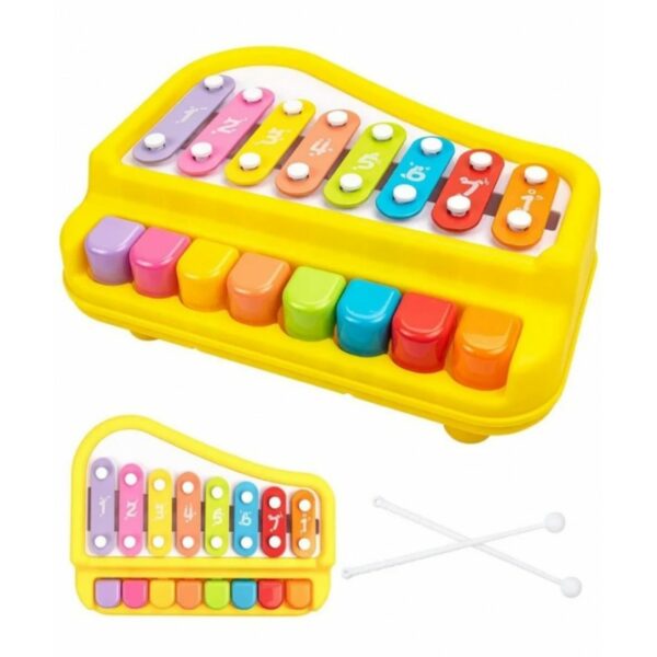 Jouet Musical Bébé Piano & Xylophone – Éveil Sensoriel & Musical 18 Mois+