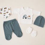 Sortie Clinique Bébé Garçon 5 Pièces Vert Sauge