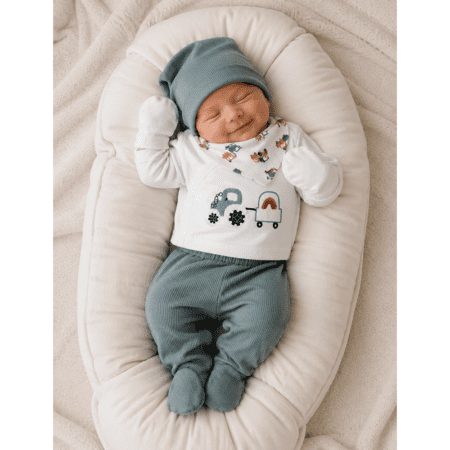 Sortie Clinique Bébé Garçon 5 Pièces Vert Sauge