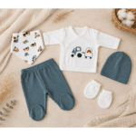 Sortie Clinique Bébé Garçon 5 Pièces Vert Sauge