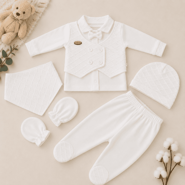 Ensemble Naissance 5 Pièces Élégant pour Bébé Garçon