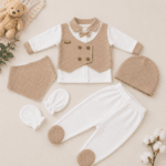 Ensemble Naissance 5 Pièces Élégant pour Bébé Garçon