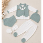 Ensemble Naissance 5 Pièces Élégant pour Bébé Garçon