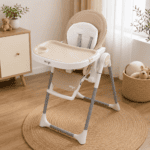 Chaise Haute Bébé Design Beige Migo