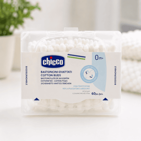 Coton-tiges bébé Chicco à embouts pointus – 60 pièces