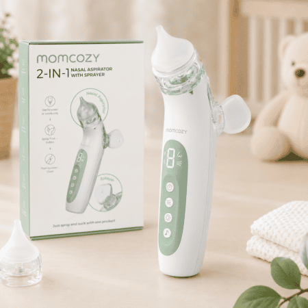 Aspirateur Nasal Électrique 2-en-1 Momcozy avec Spray Nasal