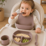 Set Repas Bébé en Silicone 4 Pièces