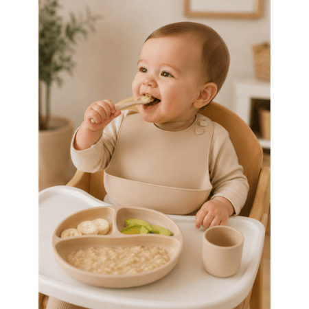 Set Repas Bébé en Silicone 4 Pièces