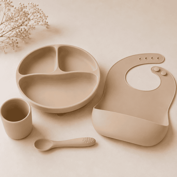 Set Repas Bébé en Silicone 4 Pièces