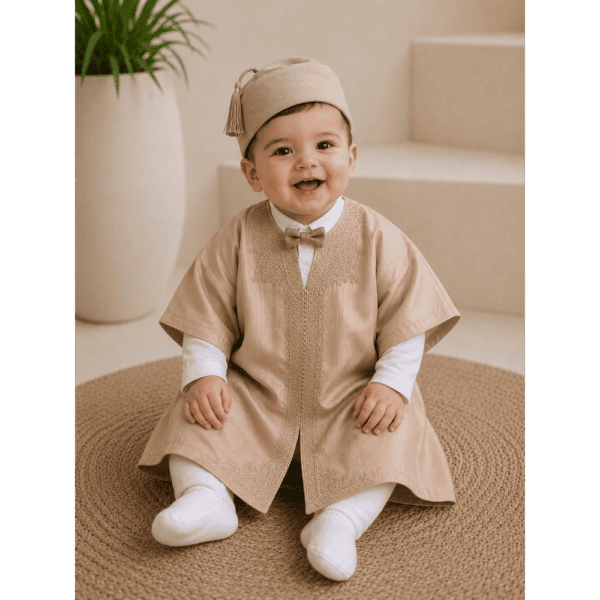 Jebba Tunisienne Bébé Garçon avec Chéchia