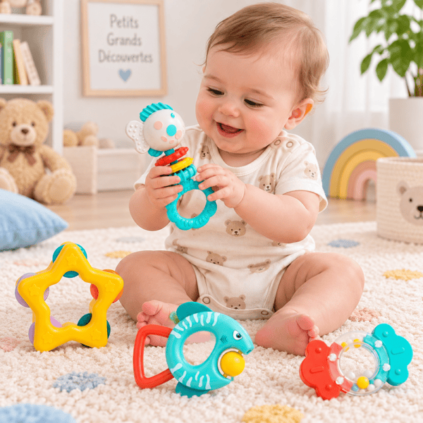 Set de Hochets et Jouets d’Éveil Bébé