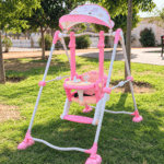 Balançoire Bébé avec Baldaquin et Tablette de Jeux
